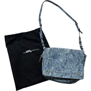 Jerome Dreyfuss IGOR Bag in Blue Acid Wash Blue‎ Leather Crossbody